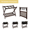 thumbnail image 5 of Hofitlead Wooden Luggage Rack, Folding Luggage Rack Suitcase Stand with Storage Shelf for Home Guest Room Bedroom Hotel,(Set of 2,Brown), 5 of 8