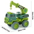 thumbnail image 3 of Qocolhg Construction Toys for 2 3 4 5 Years Old Boys Girls Kids Toddlers, Sandbox Excavator Toy Construction Truck Toys Vehicles Dump Crane Cement Mixer Truck, Inertias Sliding Toy Vehicle, Clearance, 3 of 6