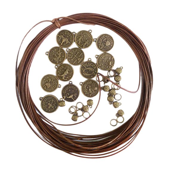simhoa 1 Ensemble Pendentifs Perles Breloques pour DIY 12 Pcs Bracelet Constellation