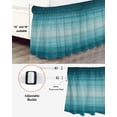 thumbnail image 3 of Turquoise Ombre Bed Skirt Queen Size 18&nbsp;Inch Drop, Modern Abstract Art Gradient Wrap Around Dust Ruffle Bedskirts, Wrinkle & Fade Resistant Easy Fit Bedskirt with Adjustable Elastic, 3 of 8
