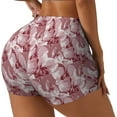 thumbnail image 2 of Sigee Orchids Flowers Print Women's High Waist Workout Shorts - Squat Proof, Tummy Control, Yoga and Gym Activewear-Large, 2 of 9