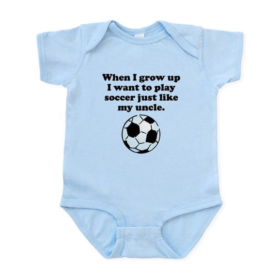 CafePress - Play Soccer Like My Uncle Body Suit - Baby Light Bodysuit, Size Newborn - 24 Months