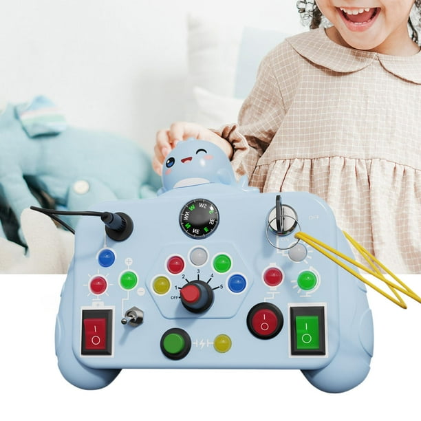 Tablero ocupado con luz Led juguete sensorial aprendizaje y desarrollo Hugo