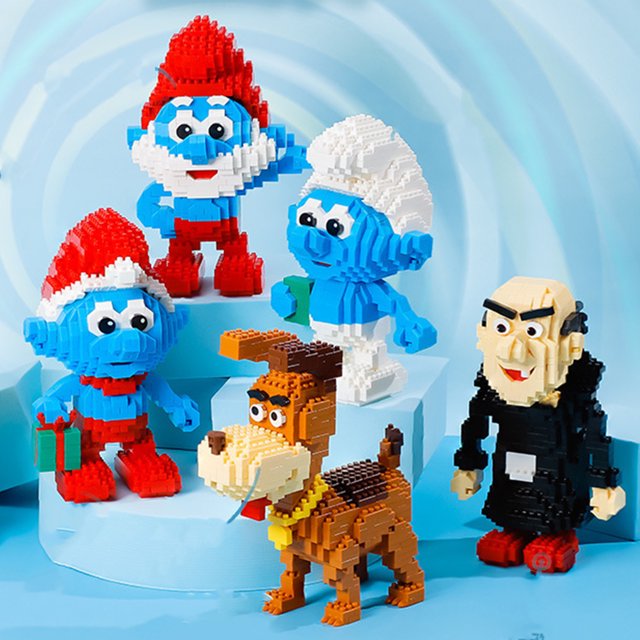 Blue Demon Blocks Decoración del hogar Nano Blue Demon Block para niños adultos El mejor regalo