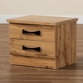 thumbnail image 7 of Baxton Studio Colburn Modern and Contemporary Oak Brown Finished Wood 2-Drawer Nightstand, 7 of 7