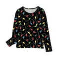 thumbnail image 6 of Aboser Kids Toddler Christmas T-Shirt for Girls Boys Long Sleeve Holiday Tees Fashion Colorful Graphic Tshirts Cute Little Boys Girl Layering Tee, 6 of 6