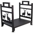 thumbnail image 1 of Support pour Bûches de Bois, Porte-Bûches en Fer Forgé pour Foyer, Bac de Rangement Robuste pour Bûches pour Accessoires de Poêle de Foyer Intérieur Extérieur - Construction Parfaite - Aucune Vis à Installer, 1 of 9