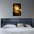 thumbnail image 3 of Canvas Wall Art Burning Gold Bitcoin Canvas Print Artwork Coin Art Wall Art Paintings Modern Picture Print Unframed for Living Room Dinning Room Bedroom Bathroom Home Decor 12x18inch, 3 of 6
