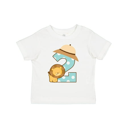 

Inktastic Safari 2nd Birthday Lion Jungle Gift Toddler Boy or Toddler Girl T-Shirt