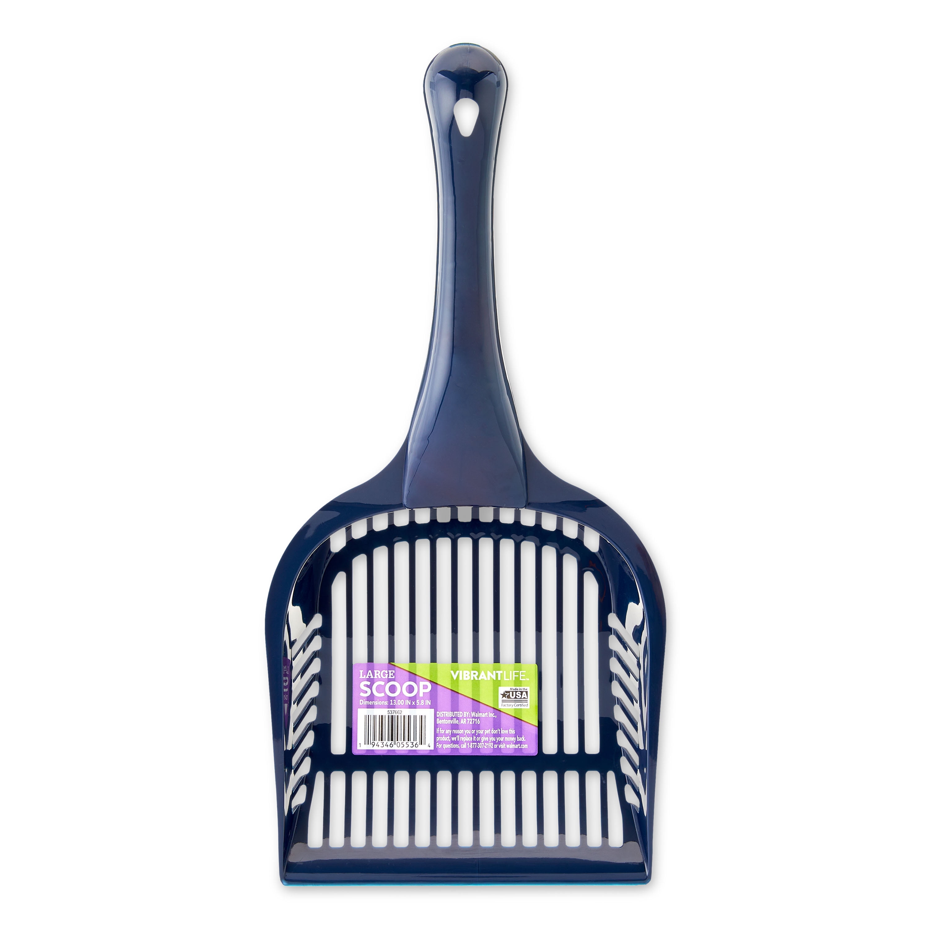 (4 pack) Vibrant Life Large Cat Litter Scoop, Blue, 1 Count