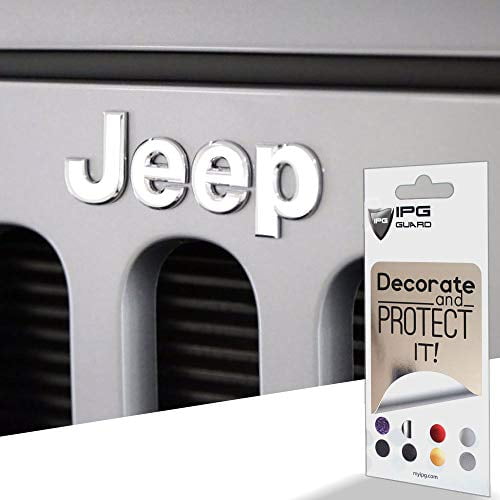 IPG for Jeep Wrangler 2007-2018 Grille Emblem Overlay Sticker Emblem Do it Yourself Stickers Set Personalize Your Wrangler