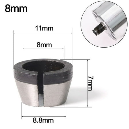 

6mm 6.35mm 8mm Collet Chuck Adapter Engraving Trimming Machine Electric Router High Precision Bit