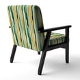 thumbnail image 5 of Designart "Tranquility Green Colors Stripes" Upholstered Modern & Contemporary Accent Chair and Striped Arm Chair - Multiple Color & Pattern, 5 of 7