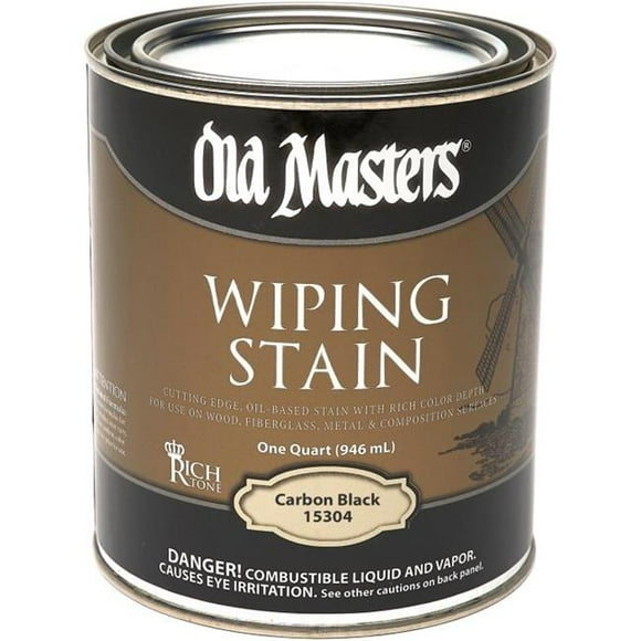 Old Masters 15304 Rich Tone Wiping Stain, 1 gal - Carbon Black