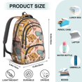 thumbnail image 2 of Butterfly and Monarch Orange Pattern Cute School Backpack Bag with Padded Back and Adjustable Shoulder Straps 16.9 X 12.6 X 5.9 Inches, 2 of 2