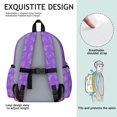 thumbnail image 5 of Butterfly White Silhouette Pattern Cute School Backpack with Padded Back and Adjustable Shoulder Straps 13.4"x11"x4.7", 5 of 5