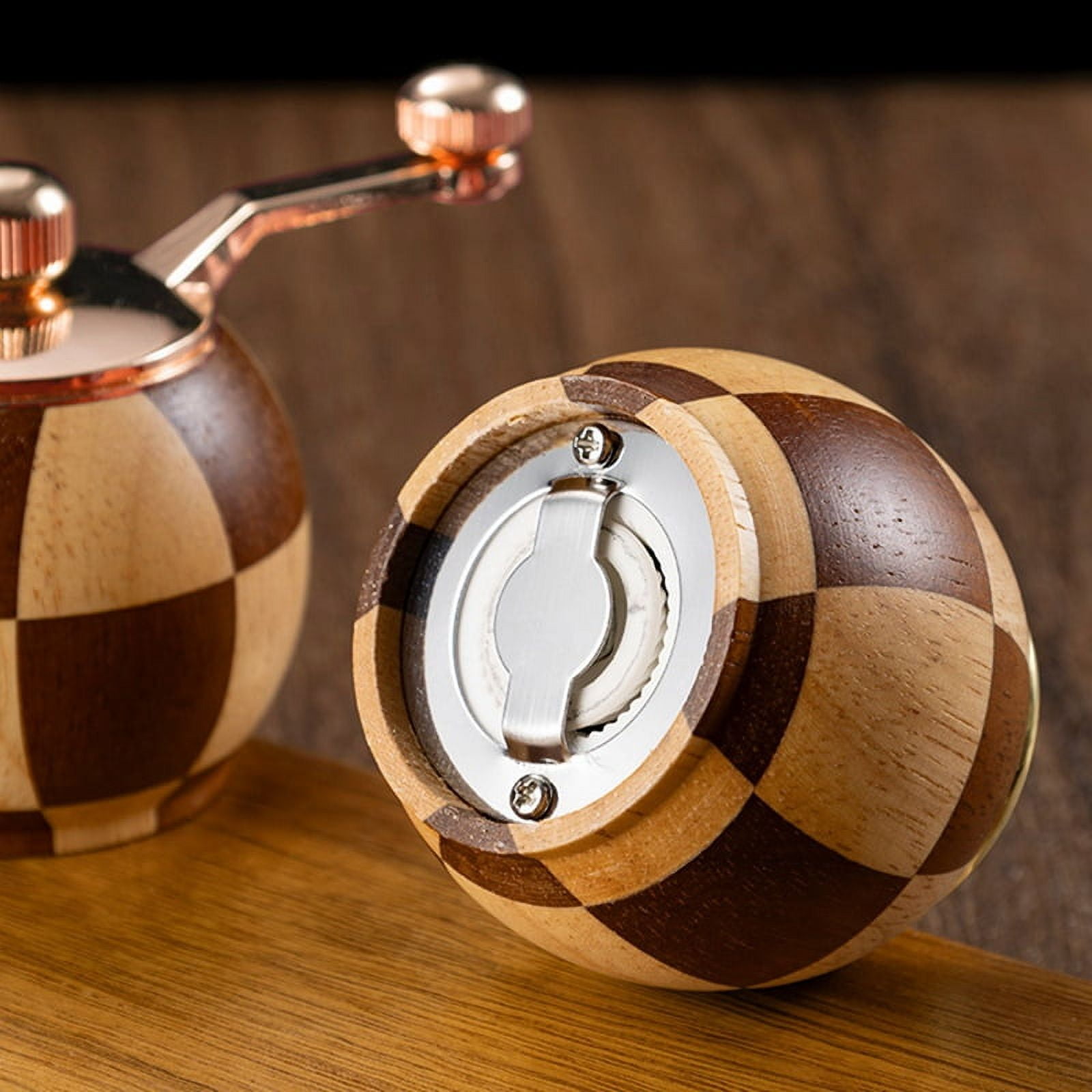 Checkerboard Hand Crank Salt and Pepper Grinder Set Fashion Manual Grinder Kitchen Gift