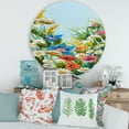 thumbnail image 2 of Designart 'Still Life Of Colorful Wildflowers With Leaves I' Traditional Circle Metal Wall Art 29x29 - Disc of 29, 2 of 5