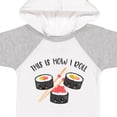 thumbnail image 4 of Inktastic Kawaii How I Roll Sushi Boys or Girls Baby Bodysuit, 4 of 5
