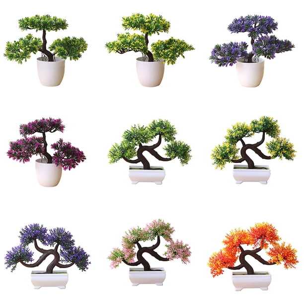 Gwong Decoración hogareña Árbol de plantas artificiales Bonsai Fake Potted Ornament Home Hotel Decoración de jardín Gwong 21006984