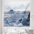 thumbnail image 1 of Alaska Tapestry, Arctic Winter with Ice Lake Photo from the Northern Part of World Cold Wilderness, Fabric Wall Hanging Decor for Bedroom Living Room Dorm, 5 Sizes, White Brown, by Ambesonne, 1 of 1