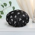 thumbnail image 2 of Zhuge Gorro de seda suave para mujer, gorro de seda con banda extra ancha para cabello natural, gorro de dormir de noche cómodo de satén con estampado elegante (B), 2 of 2