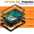 thumbnail image 5 of for iPad 6th/5th Generation Case 9.7 inch 2018/2017, 360 Rotating Shockproof Cover with Stand, Handle, Shoulder Strap, Black, 5 of 7