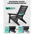 thumbnail image 4 of WINSOON HIPS Folding Adirondack Chairs with Arc Back & Cup Holder -Teak, 4 of 7
