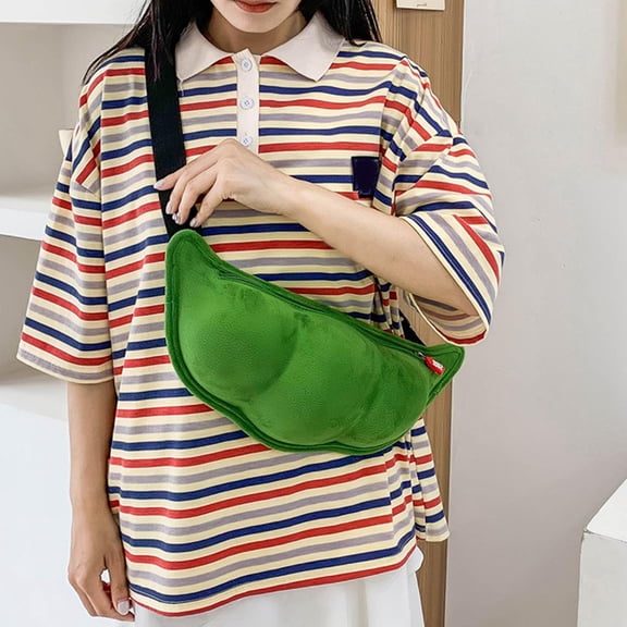 Plush Crossbody Bag Cute Shaped Fanny Bag Convenient Chest Purse With Cartoon Design