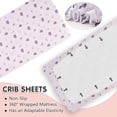 thumbnail image 5 of Sweet Baba Gray Elephant Crib Bedding Sets for Boys 4 Pcs, Baby Girls Set Included Comforter, Fitted Sheet, Crib Skirt & Blanket for Nursery Standard Size Neutral, 5 of 7