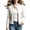 White, variant on Women Faux Suede Cropped Jacket Stand Collar Full Zip Up Long Sleeve Retro Moto Jackets Slim Fit Casual Short Coat Fall Spring Streetwear Outfits with Zipper Pockets