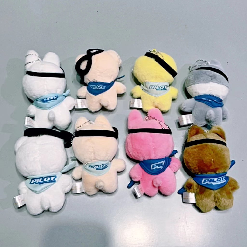 Kpop Idol Stray Kids Pilot Doll FM Plush Key Ring SKZ Felix I.N Bangchan Stuffed Dolls Bag Charm Pendant