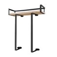 thumbnail image 1 of Toalleros para baño montados en la pared, toallero de metal con estante de madera para toallas plegables, negro, 1 of 5