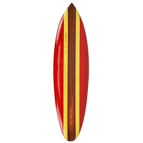 Zeckos Wood Surfboard Decorative Wall Hanging Beach Décor 32 inch