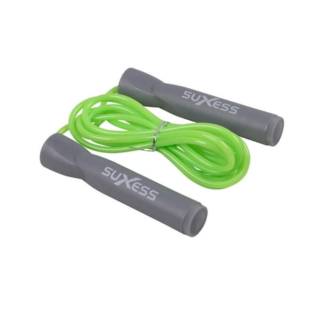 SuXess Fitness Gear Adjustable Length Contoured Handles Jump Rope | Best Workout Products | Skipping Rope | Speed