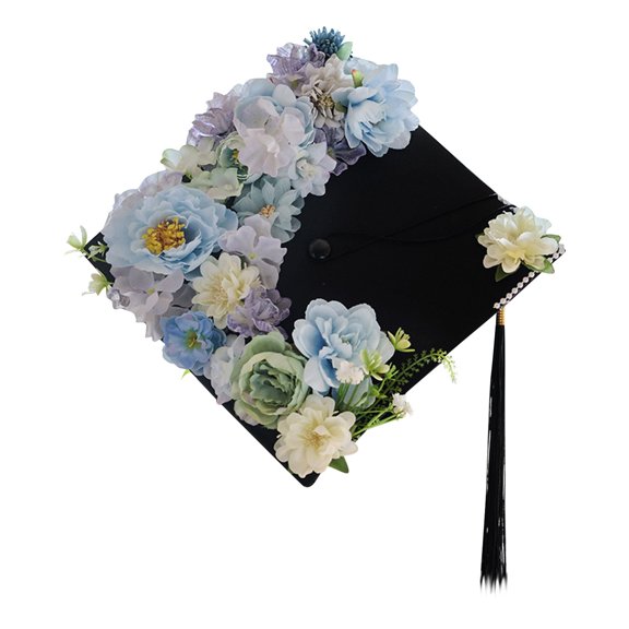 Flower-Adorned Bachelor Cap, Graduation Hat, 2026 Graduation Decorations, Graduation Party Decorations, Graduation Decorations, Graduation Party Photo Booth Props Kit