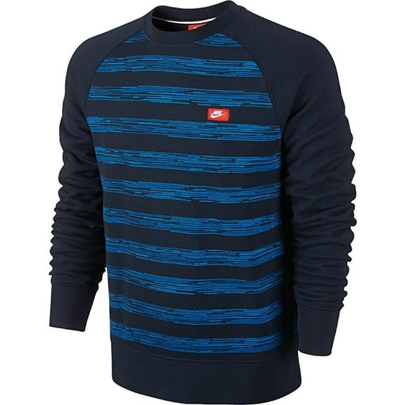 Nike Mens Aw77 Speed Striped Crew Neck Sweatshirt
