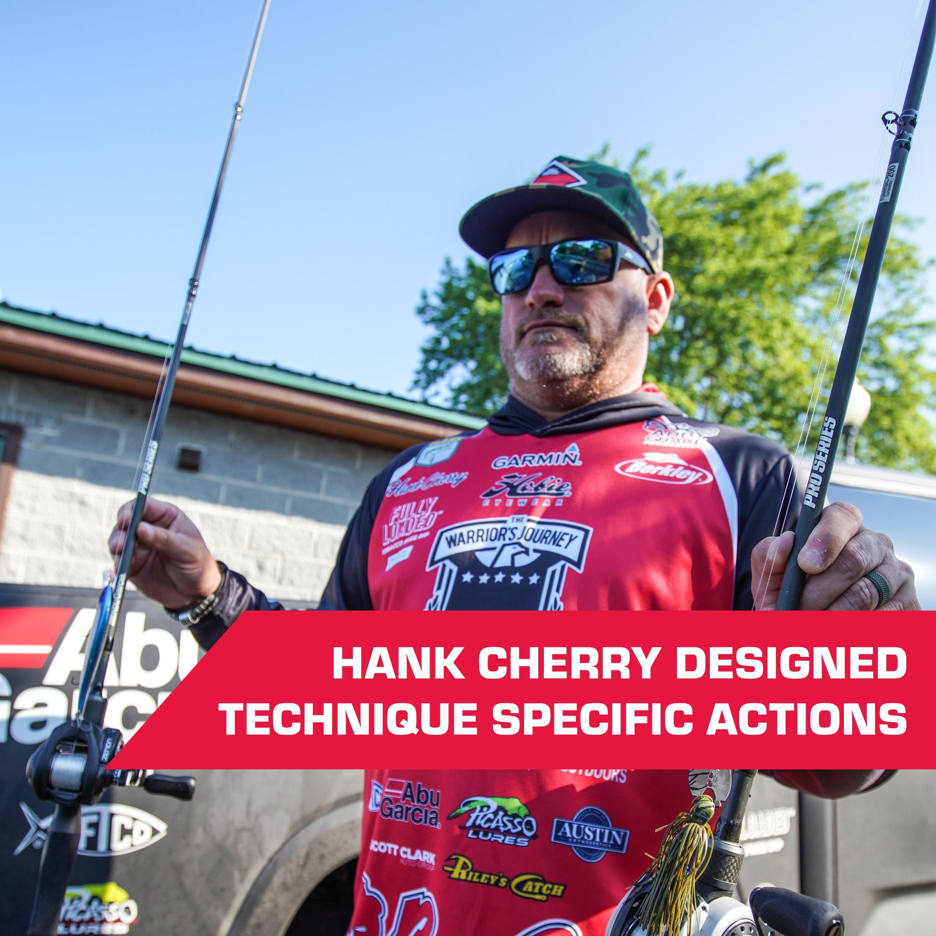 Abu Garcia Hank Cherry Bladed Jig Rod, 7'3" Medium Heavy, 1 Piece