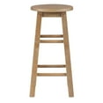 thumbnail image 3 of Linon Sims Classic 24" Round Counter Stool in Rustic Washed Gray Rubberwood, 3 of 8