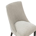 thumbnail image 5 of Beever Taupe Chenille Dining Chair with Rubberwood Legs - Set of 2, 5 of 10