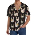thumbnail image 1 of Fotbe Flowe Rooster Camisa Estampada de Manga Corta para Hombre, Casual de Verano, Estilo Playero, Sin Arrugas-3X-Large, 1 of 5
