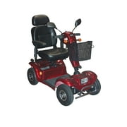Odyssey Full Size 4 Wheel Scooter With Batteries And Charger-Color:Red