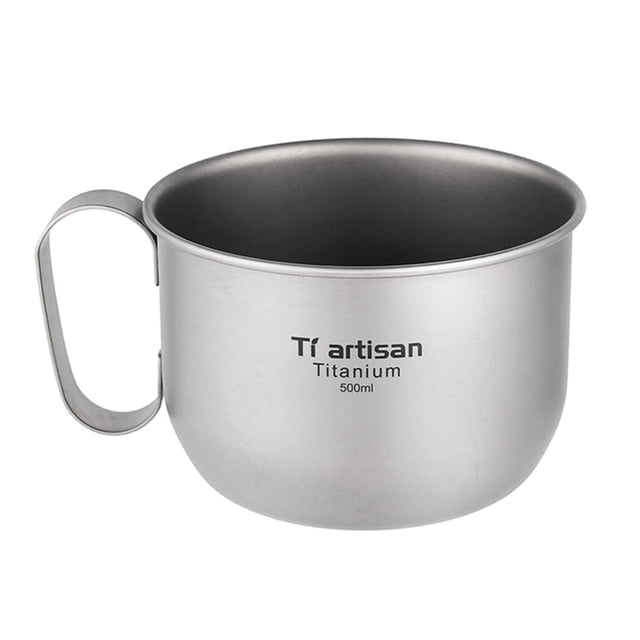 500ml Titanium Cup Coffee Mug Outdoor Camping Hiking Backpacking