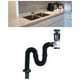 thumbnail image 5 of Kit de drenaje para lavabo de baño, juego de tubo de drenaje y tapón de drenaje, tubo de drenaje para lavabo, 5 of 9