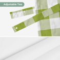 thumbnail image 6 of Green Plaid Tie Up Valance Curtains for Windows, Kitchen Curtains Window Shades, Gradient Geometric Buffalo White Checkered Light Filtering Roman Curtain Valances for Bedroom/Bathroom/Cafe 42"x12", 6 of 9