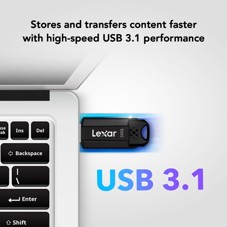 Lexar® JumpDrive S80 USB 3.1 Flash Drive, 512GB, Black - Walmart.com