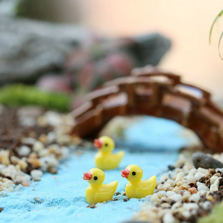 Mini Ducks - Tiny Ducks For Crafts, Duck Toy Potted Decoration Diy Charm  Dollhouse Garden Decoration For Christmas Birthday Party