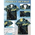 thumbnail image 3 of Starry Night Cat Hawaiian Shirt for Men, Button Down Summer Beach Short Sleeve, Cat Lover Gifts, S-5XL, 3 of 4