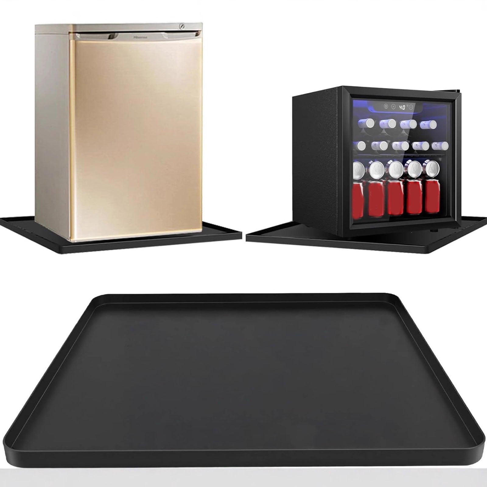 Fridge Silicone Mat Soft Under Refrigerator Floor Protector Waterproof Refrigerator Mat Washable Easy Maintenance