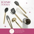 thumbnail image 5 of Paris Hilton 7-Piece Cooking Utensils Set, Silicone and Stainless Steel, Gray, 5 of 8
